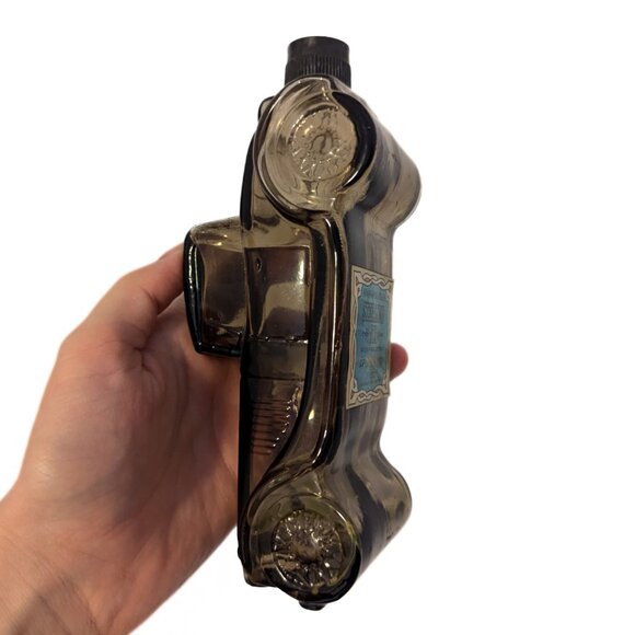 Vintage Avon Car Cologne Bottle Brown Glass Sterling Six Empty Decanter 7" - Picture 4 of 6